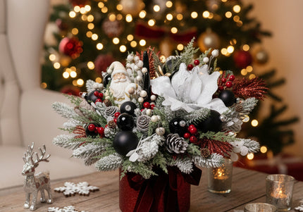 Aranjament de Lux „Santa's Velvet Grace” cu Brad 4D