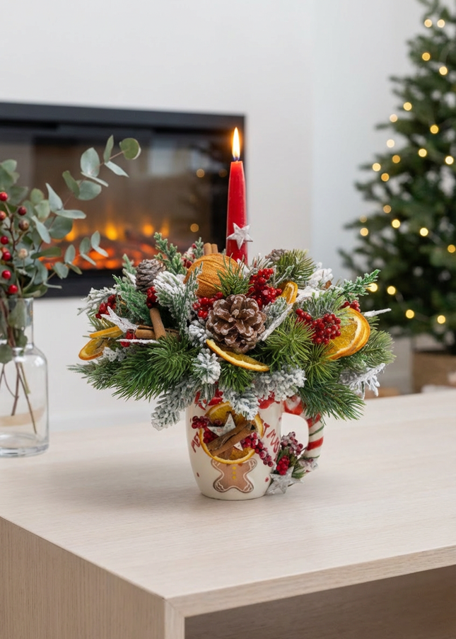 Aranjament Festiv „Zest & Pine Festive Glow”