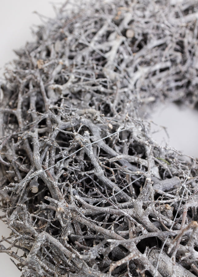 Bază Coroniță Artizanală din Rădăcini de Bonsai – Decor Handmade cu Aspect Înghețat și Textură Organică