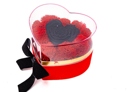 Aranjament de Lux "Midnight Heart" cu Trandafir Criogenat