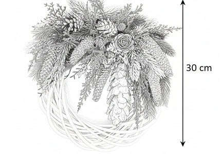 Coroniță Crăciun "Nature's Whisper" pe Lemn Împletit