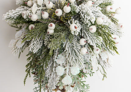 Ornament de Crăciun Premium „Frosty White Pinecone”