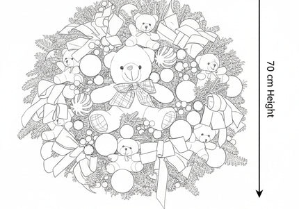 Coroniță Gigantică "Beary Christmas" din Brad Nobilis