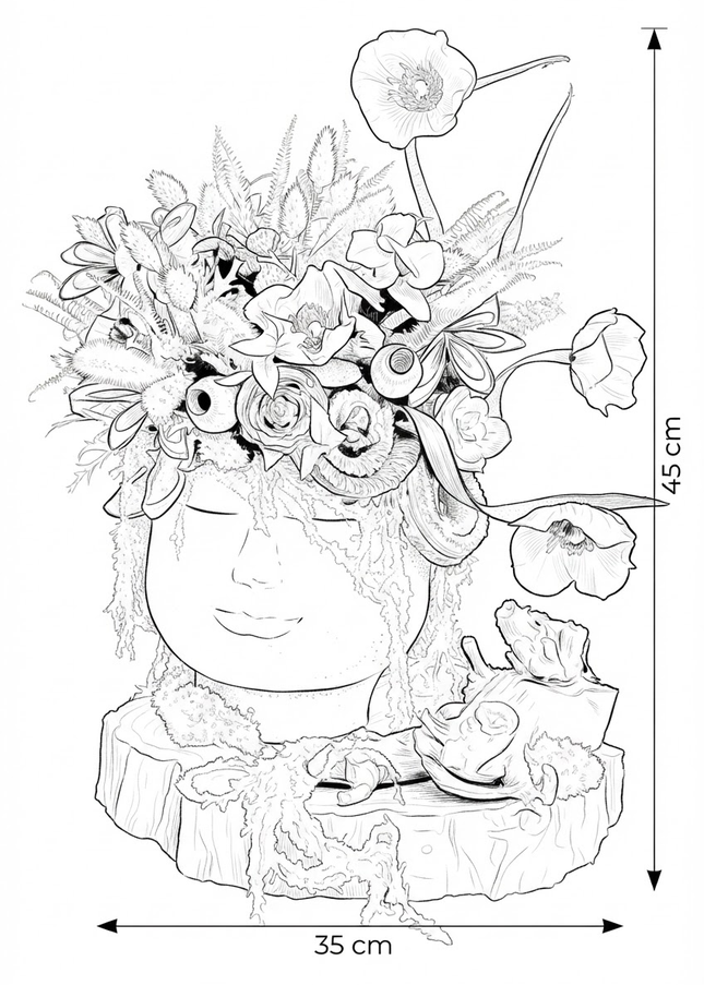 Aranjament floral „Lady Poppy” – design artistic cu maci roșii