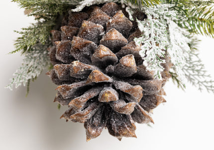 Ornament de Crăciun Premium „Snowy Giant Pinecone”