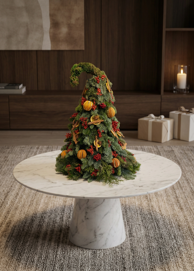 Brad de Crăciun Artizanal „Whimsical Grinch Fir”