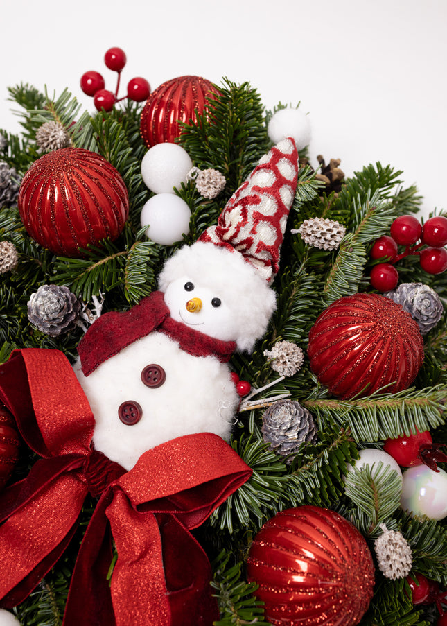 Coroniță Craciun "Holiday Joy" din Brad Natural Nobilis