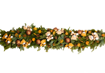Ghirlandă de Crăciun Artizanală „Teddy Bear’s Festive Trail”