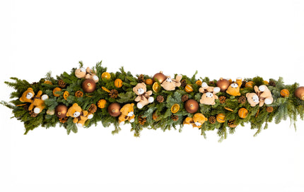 Ghirlandă de Crăciun Artizanală „Teddy Bear’s Festive Trail”