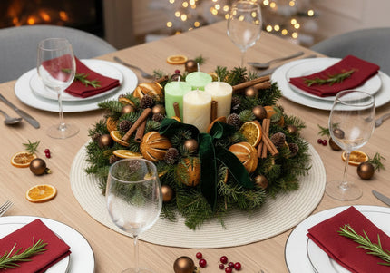 Aranjament Crăciun Advent "Citrus Joy" din brad Nobilis