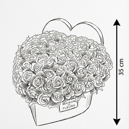 Aranjament inimă „Bleu Infinite”