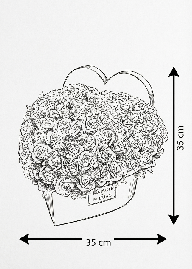 Aranjament inimă „Bleu Infinite”