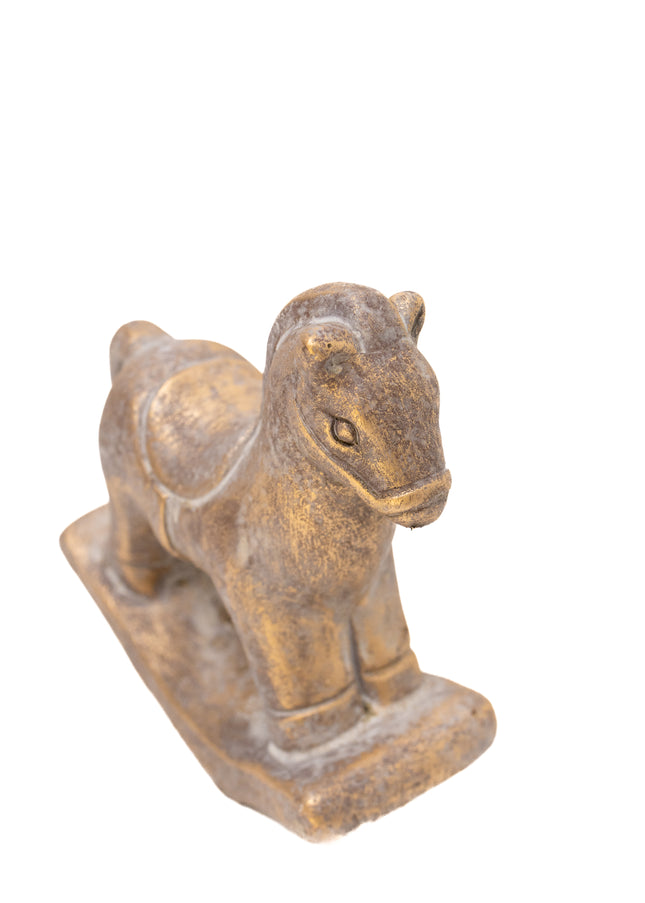 Statuetă Cal Balansoar Vintage – Decor de Crăciun