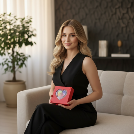 Aranjament de Lux „Rainbow Serenity” cu Trandafir Etern