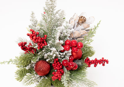 Brad Natural la Ghiveci "Red Berries" pentru Birou