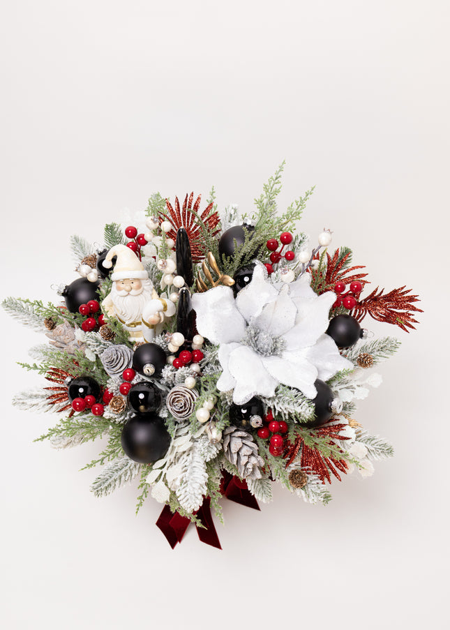 Aranjament de Lux „Santa's Velvet Grace” cu Brad 4D