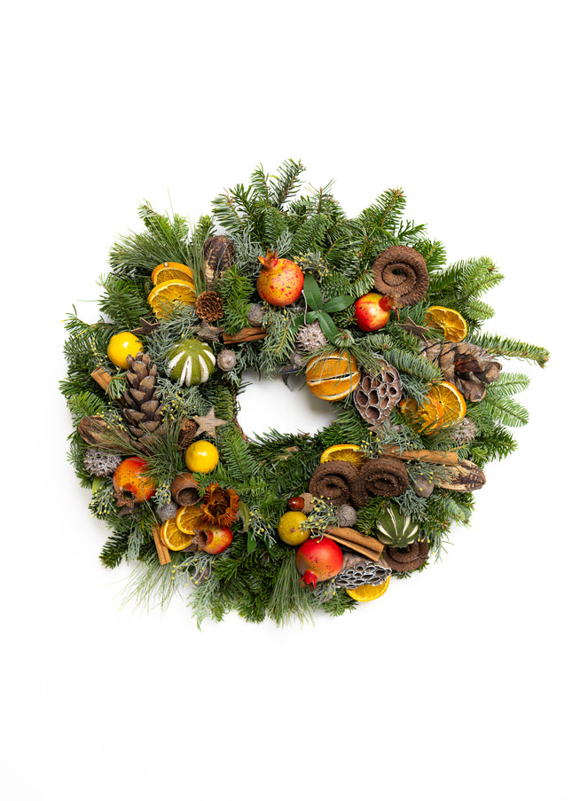 Coroniță Crăciun "Natural Harvest" din Mix de Brad Natural