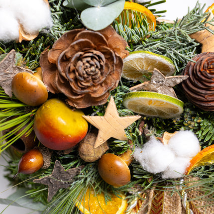 Coroniță Crăciun "Eucalyptus & Cotton" Brad Nobilis