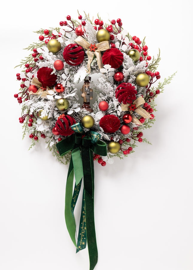 Coroniță de Crăciun "Nutcracker" cu Brad Nins și Aur