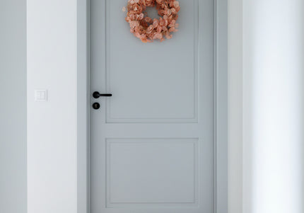 Coroniță Decorativă Lunaria Piersică – Aranjament Natural Handmade, Nuanță Somon Pastel