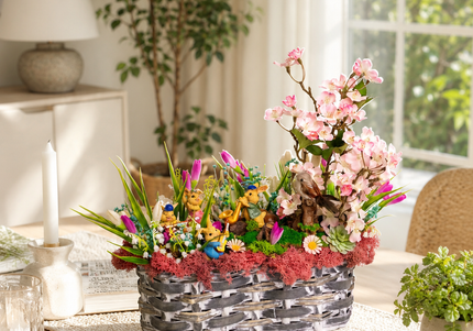 Aranjament floral de Paște „Spring Story” – decor vesel de primăvară