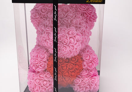Aranjament de Lux "Rose Quartz Teddy" în Ediție Deluxe