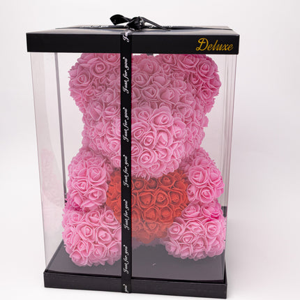 Aranjament de Lux "Rose Quartz Teddy" în Ediție Deluxe