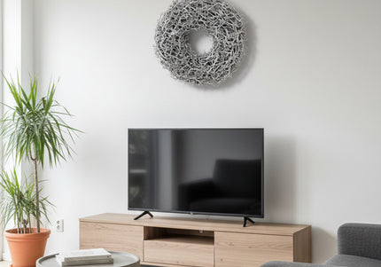 Bază Coroniță Artizanală din Rădăcini de Bonsai – Decor Handmade cu Aspect Înghețat și Textură Organică