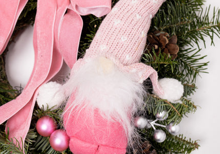 Coroniță Crăciun "Pink Gnomon" din Brad Nobilis