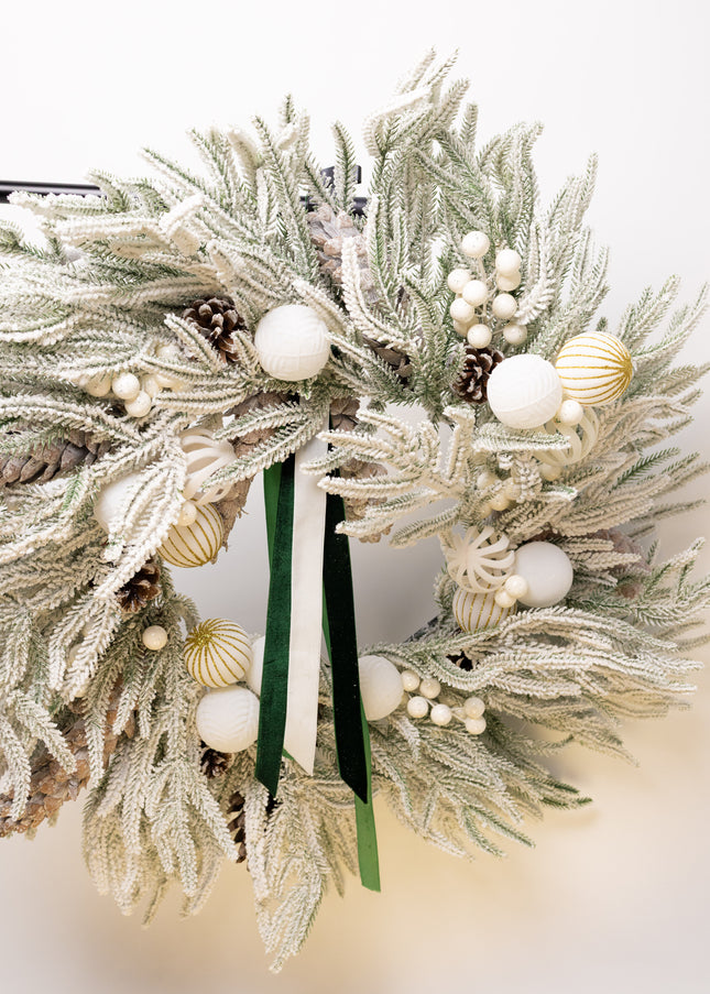 Coroniță Gigantă "White Elegance" cu Brad 4D Nins