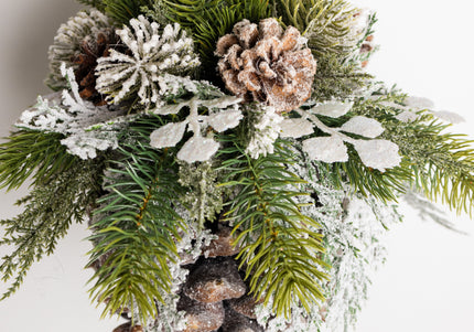 Ornament de Crăciun Premium „Snowy Giant Pinecone”