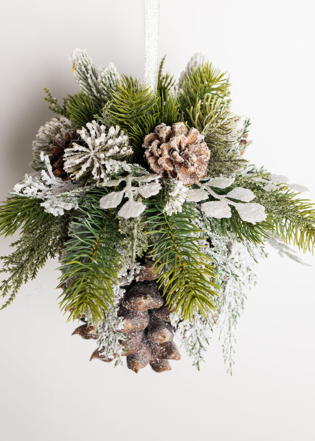 Ornament de Crăciun Premium „Snowy Giant Pinecone”