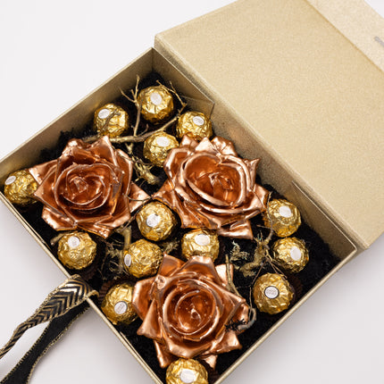 Aranjament de Lux "Bronze Heritage" cu Ferrero Rocher