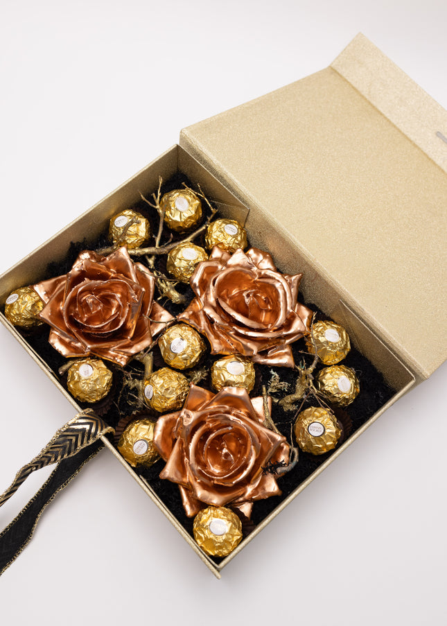 Aranjament de Lux "Bronze Heritage" cu Ferrero Rocher