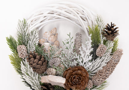 Coroniță Crăciun "Nature's Whisper" pe Lemn Împletit