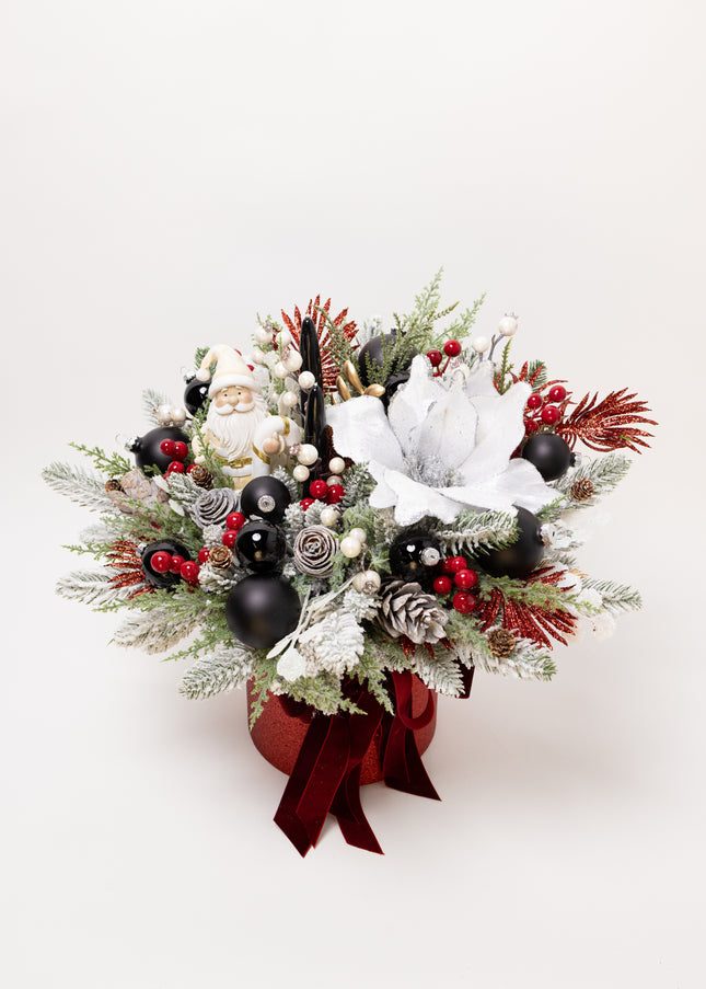 Aranjament de Lux „Santa's Velvet Grace” cu Brad 4D