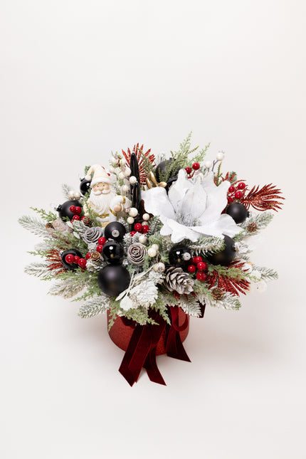 Aranjament de Lux „Santa's Velvet Grace” cu Brad 4D
