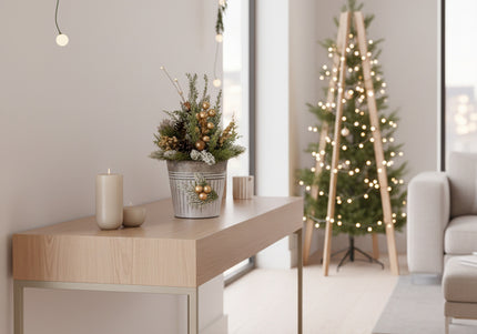 Brad Natural Decorat la Ghiveci "Golden Frost"