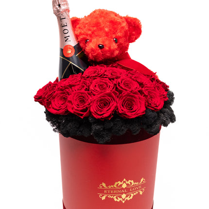 Aranjament de Lux „Eternal Crimson” cu Moët și Catifea