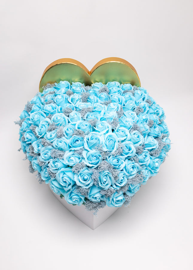 Aranjament inimă „Bleu Infinite”