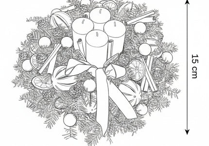 Aranjament Crăciun Advent "Citrus Joy" din brad Nobilis
