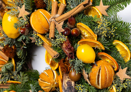 Coroniță Crăciun "Citrus & Cinnamon" Brad Nobilis Mare