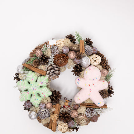 Coroniță Crăciun "Sweet Gingerbread" cu Mușchi și Conuri
