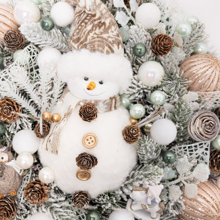 Coroniță Gigantică "Snowy Frosty" cu Brad Artificial 4D