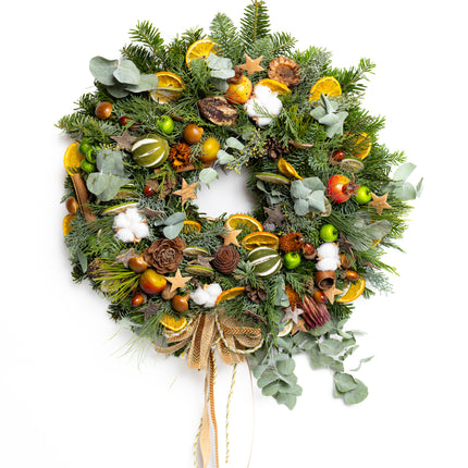 Coroniță Crăciun "Eucalyptus & Cotton" Brad Nobilis