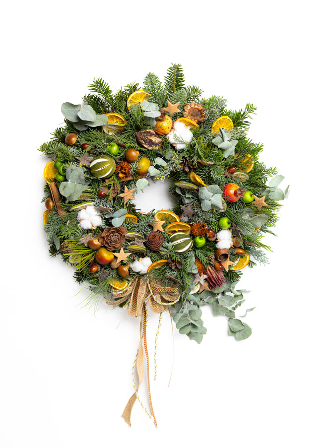 Coroniță Crăciun "Eucalyptus & Cotton" Brad Nobilis