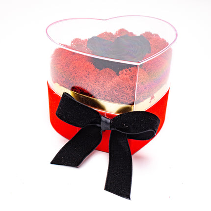 Aranjament de Lux "Midnight Heart" cu Trandafir Criogenat