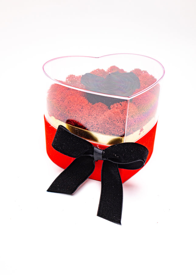 Aranjament de Lux "Midnight Heart" cu Trandafir Criogenat