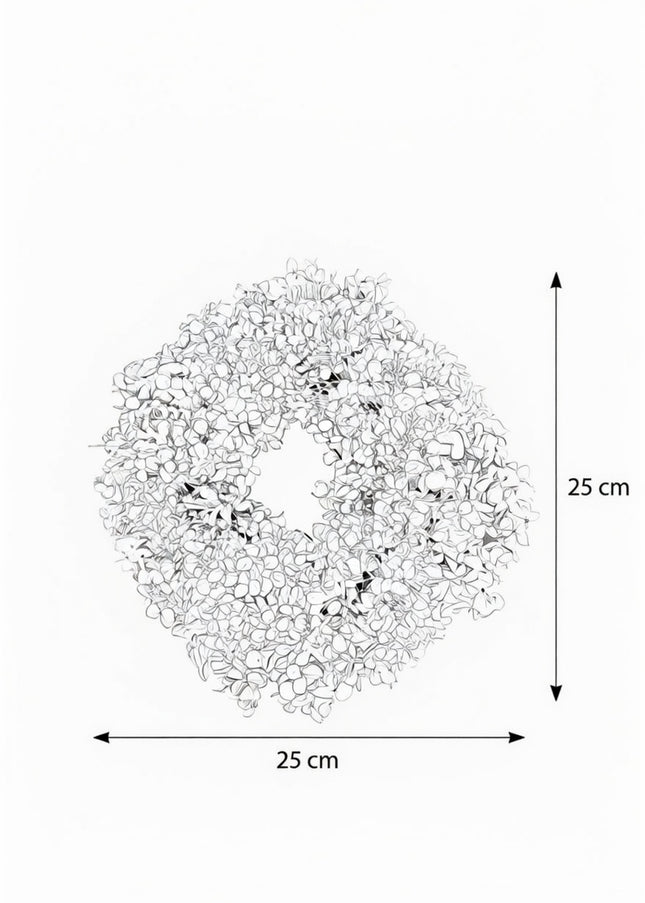 Coroniță din Hortensie Criogenată – Aranjament Floral Elegant Nuanță Pastel