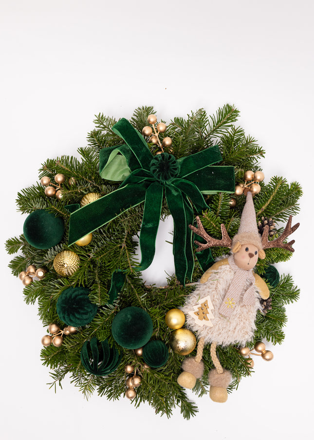 Coroniță Crăciun "Emerald Deer" din Brad Nobilis
